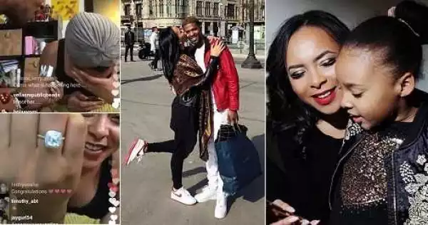 #BBNaija: TBoss younger sister just got engaged to her boyfriend of 10 years (photos)